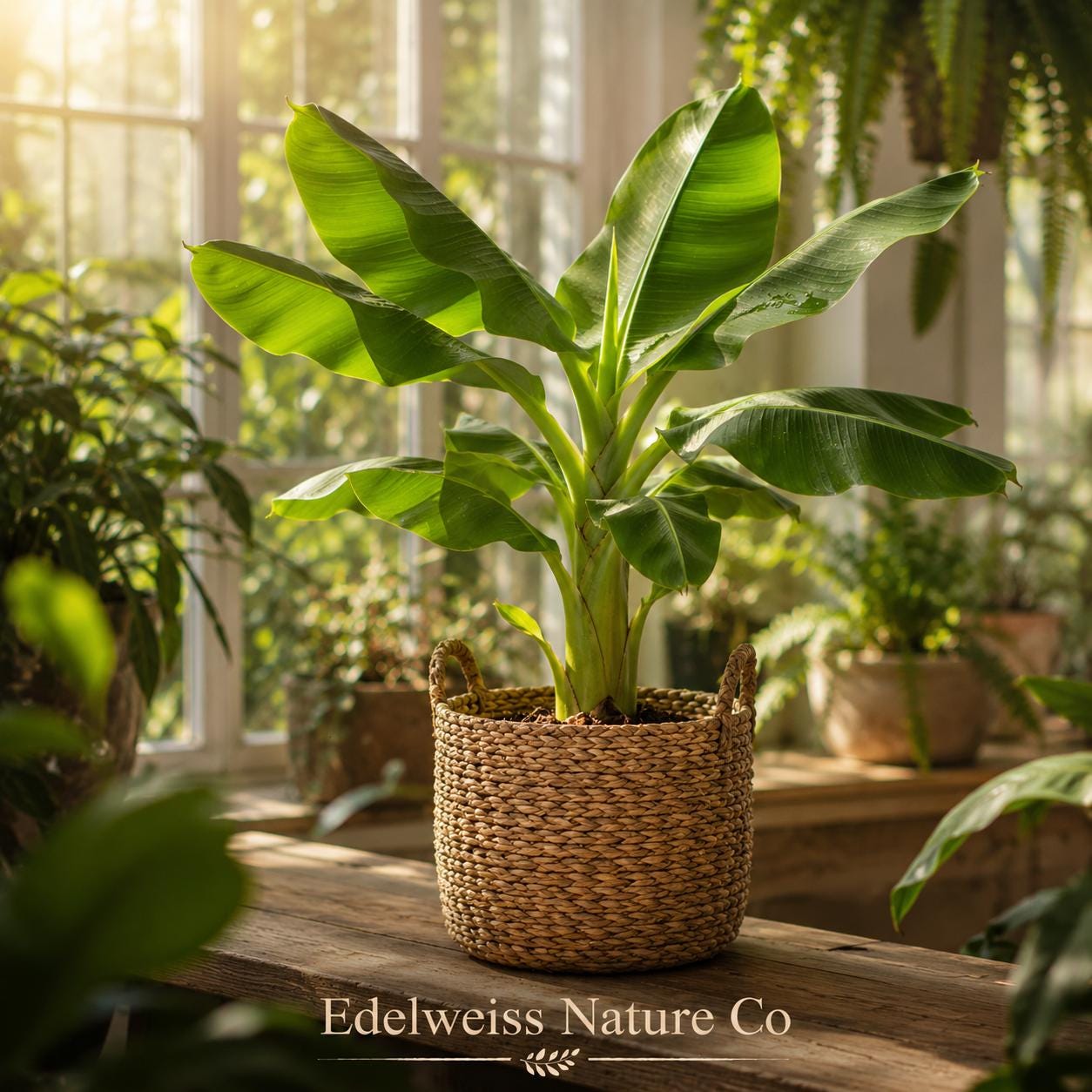 Dwarf Orinoco Banana Plant Starter - Live Rooted Musa - Compact Non-GMO Tropical Garden Variety for Home Growers