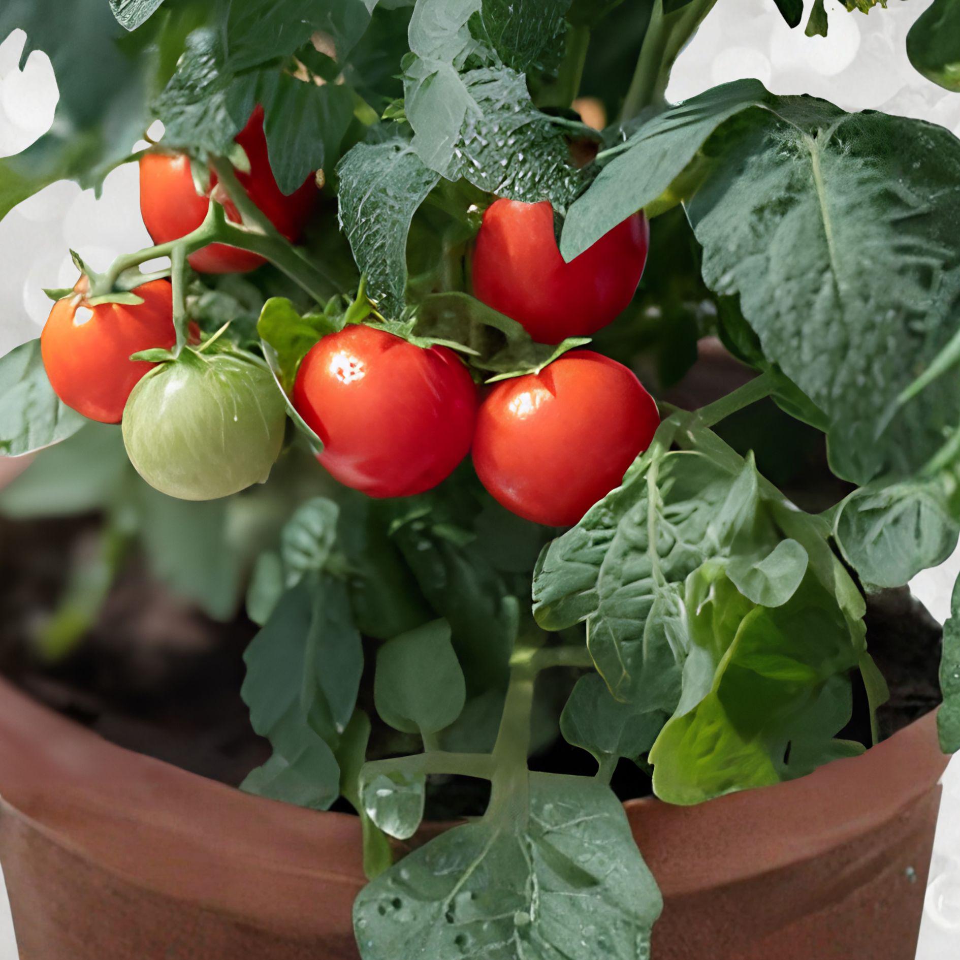 Dwarf Bush Tomato Seeds - 100+ Compact Cherry Variety - Solanum lycopersicum - Perfect for Patios & Container Gardens