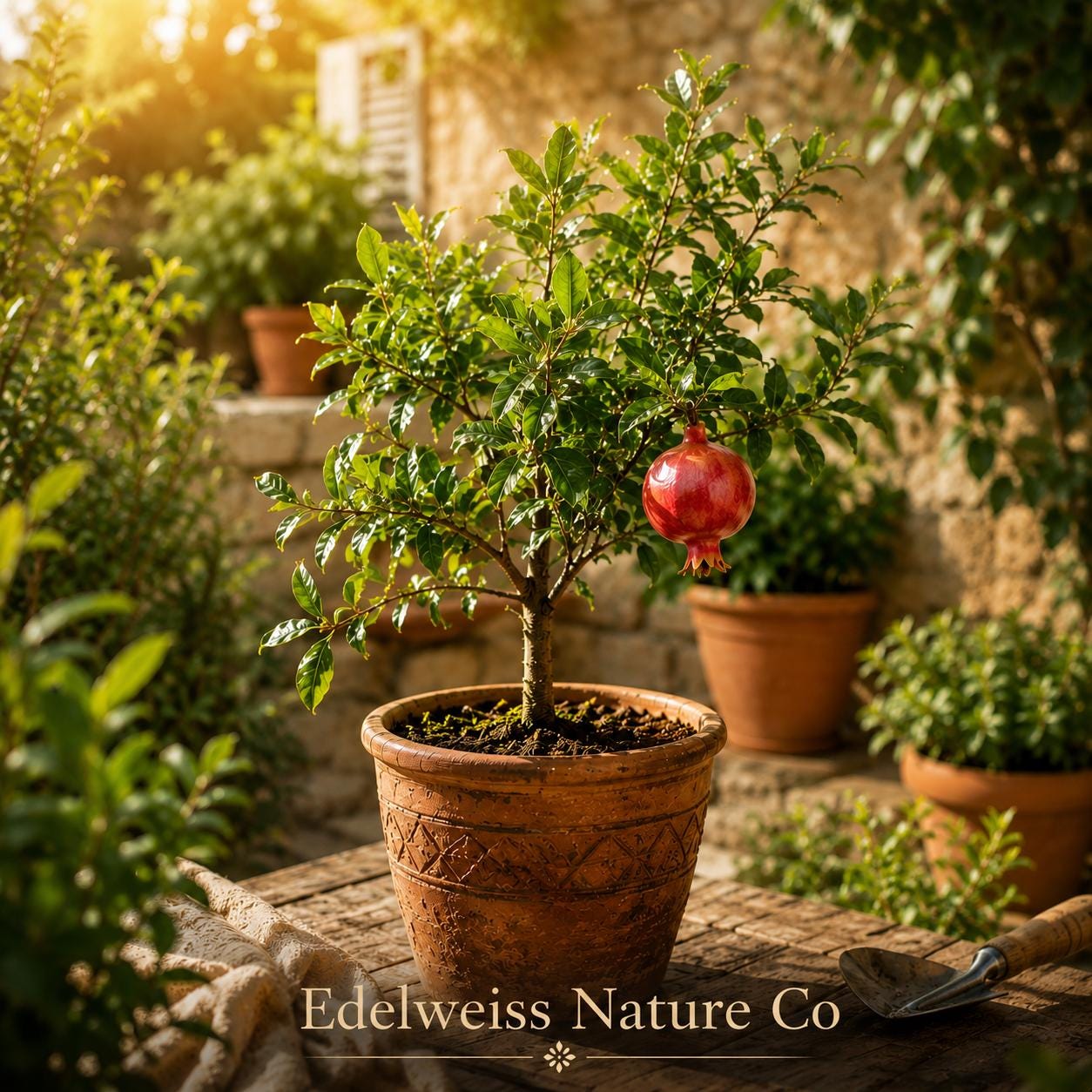 Azadi Pomegranate Starter Plants | 5 Pack | Punica Granatum | Edible Fruit Trees for Home Gardens & Containers
