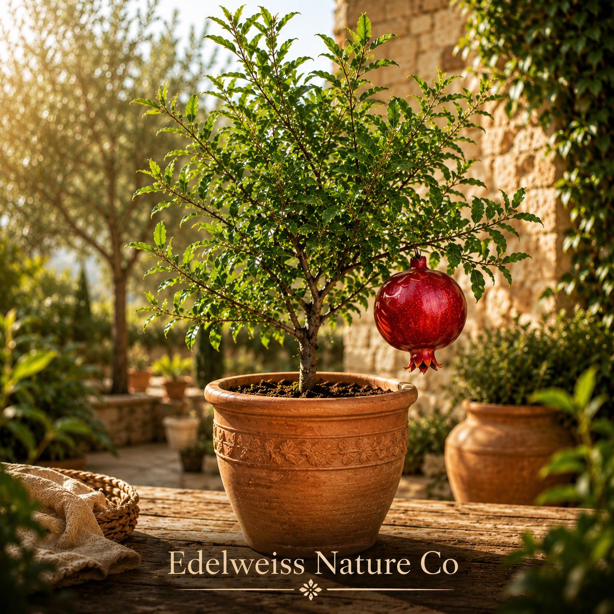 Wonderful Pomegranate Starter Plants | 5 Live Edible Fruit Trees | Punica granatum | Mediterranean Garden Edible Landscape