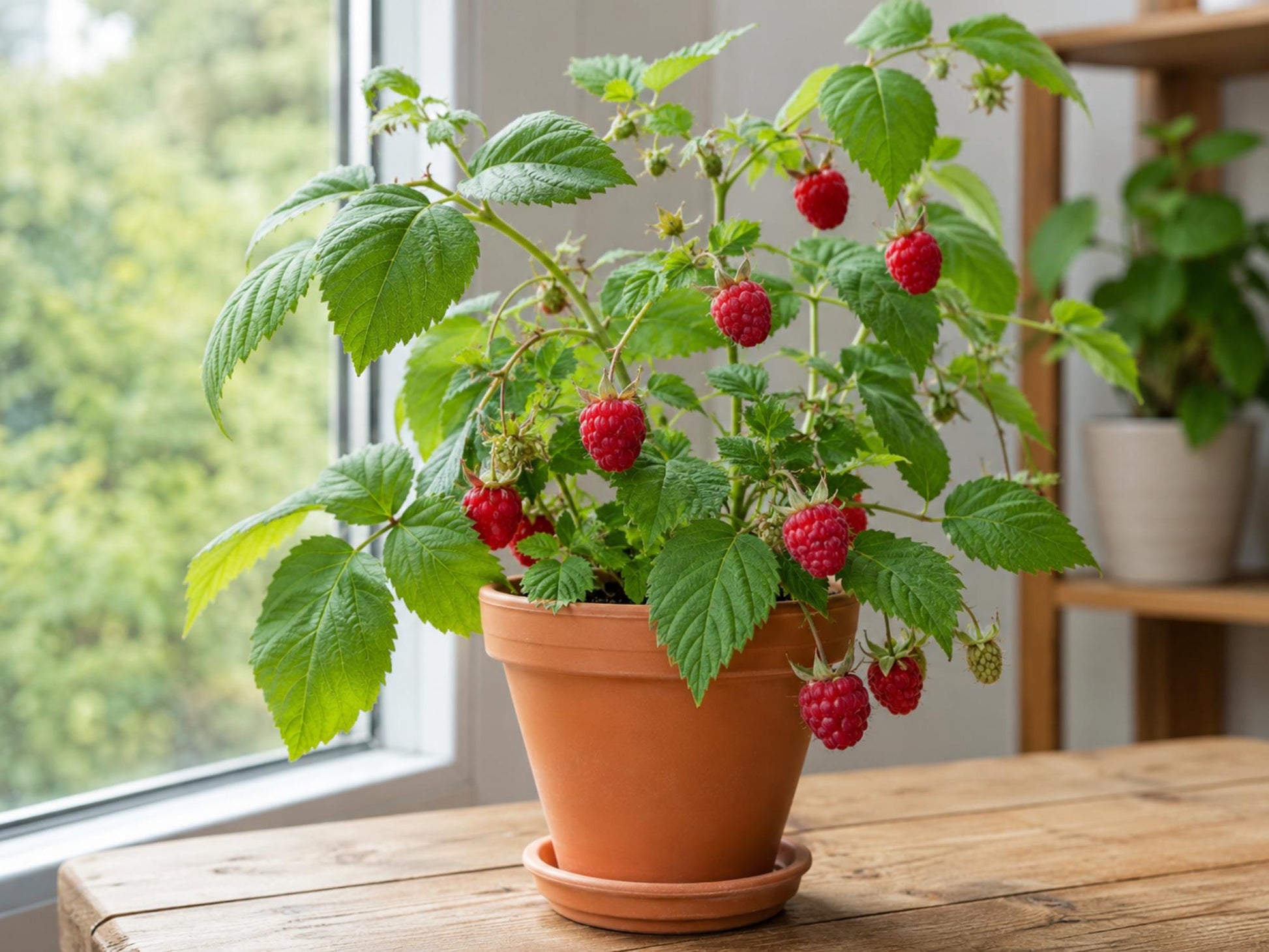 Live Rooted Raspberry Plant - Prelude Red Everbearing - Rubus idaeus - Cold Hardy, Medium to Large Red Berries, Self-Pollinating