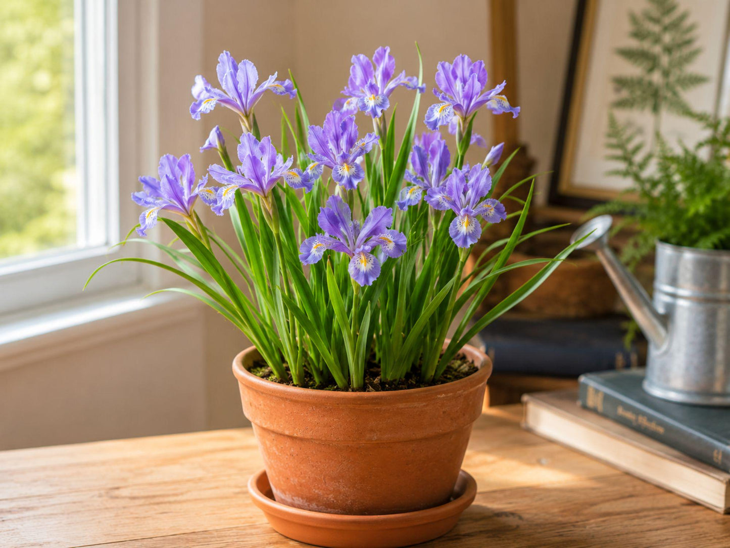 Dwarf Crested Iris Bare Root Plants - 10 Pack, Lavender-Blue Blooms, Native Ground Cover, Iris cristata, Woodland Perennial