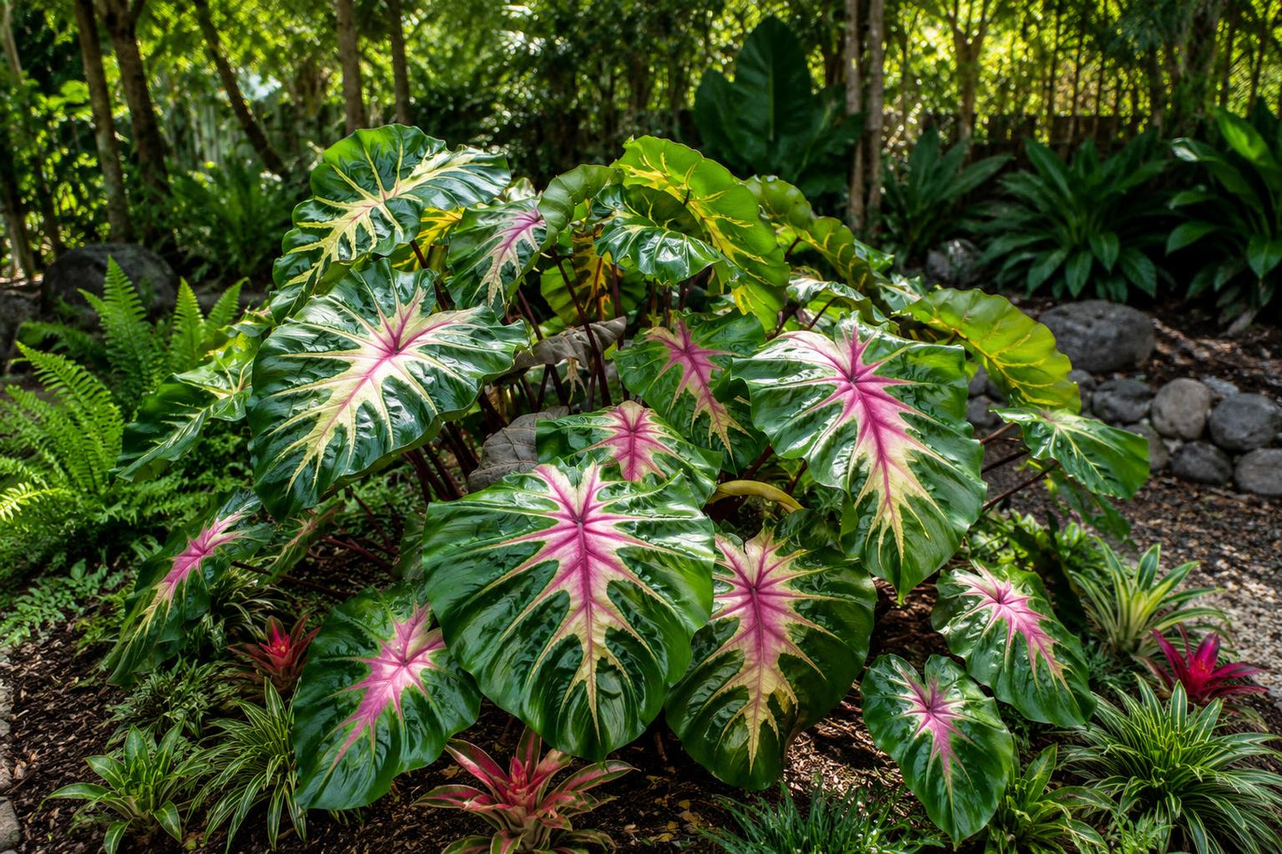 Waikiki Elephant Ear Starter Plant - Rare Tropical Foliage - Colocasia esculenta - Ideal for Home Garden and Containers