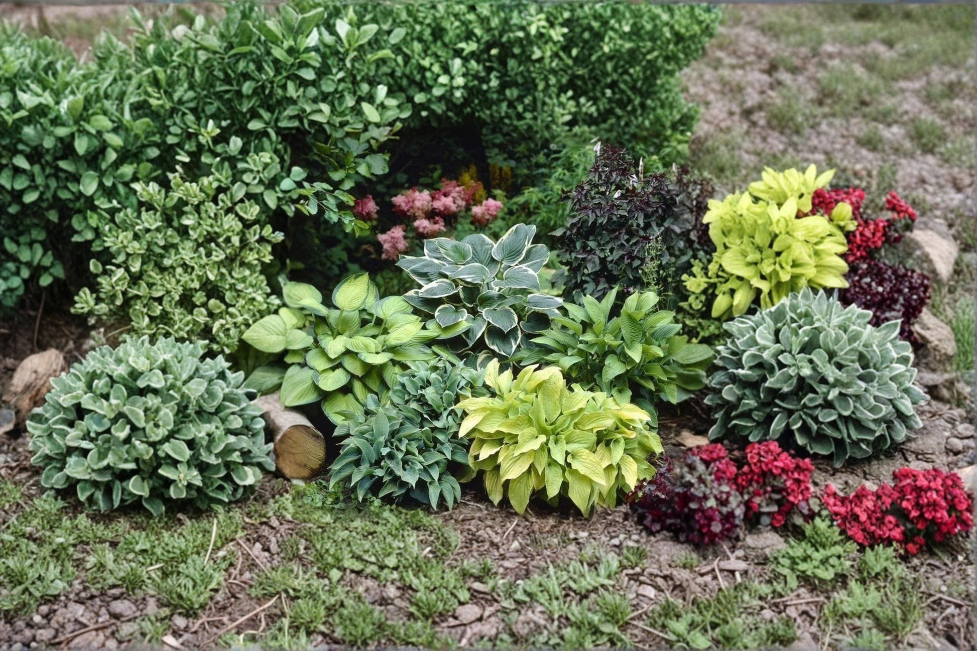 Mixed Hosta Plants - 6 Bare Root Divisions - Shade-Loving Perennials - Hosta spp. - Diverse Foliage Colors and Textures