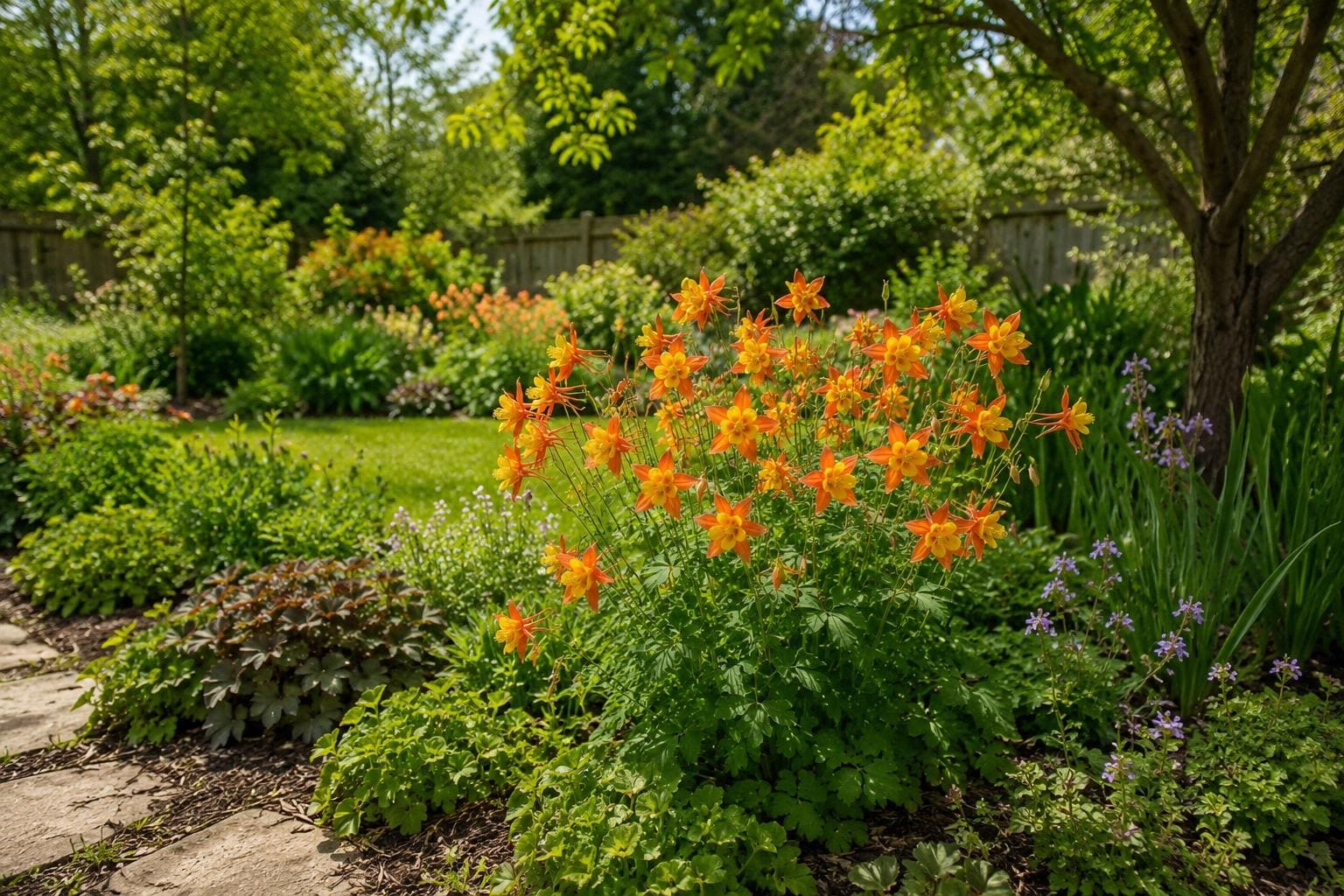 350 Heirloom Orange Columbine Seeds - Aquilegia canadensis - Premium Flower Seeds for Vibrant Garden Blooms