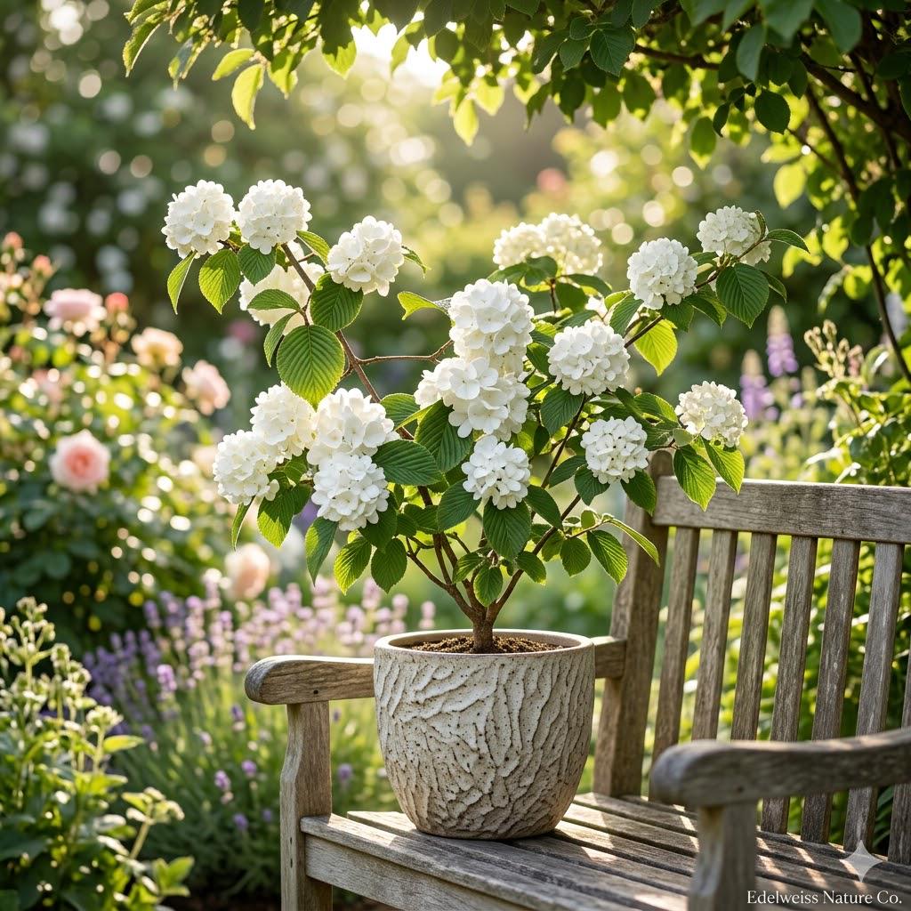 Japanese Snowball Viburnum Plant | 12-24" Bare Root Ornamental Shrub | Viburnum plicatum | White Blooms, Easy to Grow