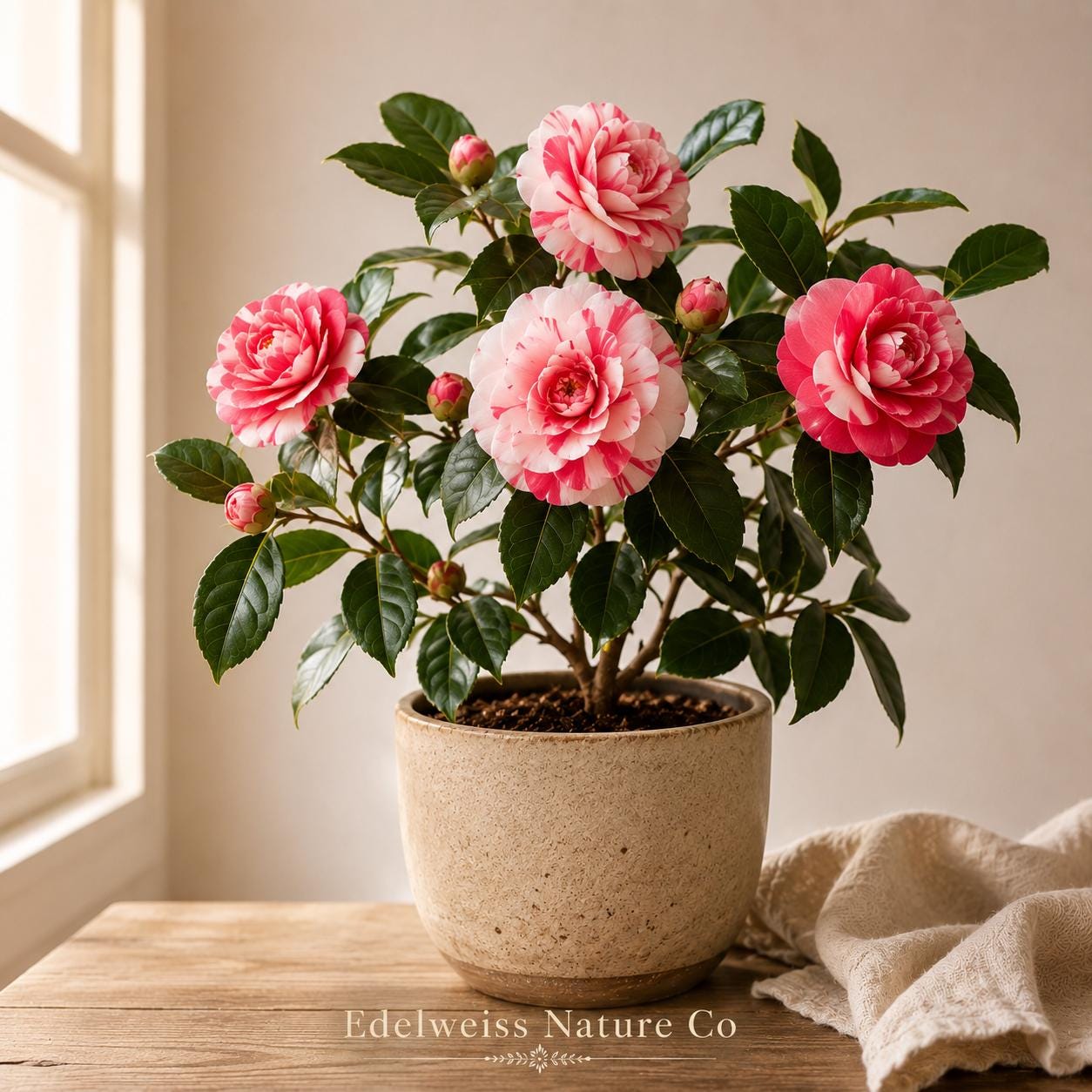 Otome Camellia Japonica Live Starter Plant | Evergreen Flowering Shrub | Highly Variable Blooms | Camellia japonica