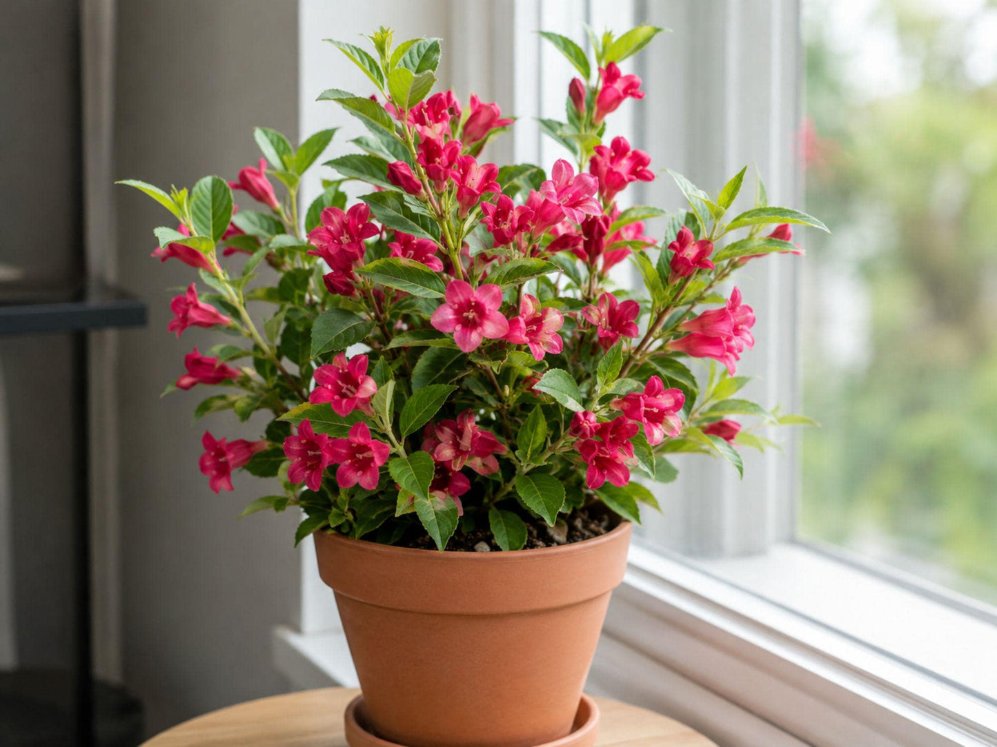 Red Weigela Shrub 1 Bare Root 12-24" Weigela florida Flowering Plant for Hedges Pollinator Garden Red Blooms