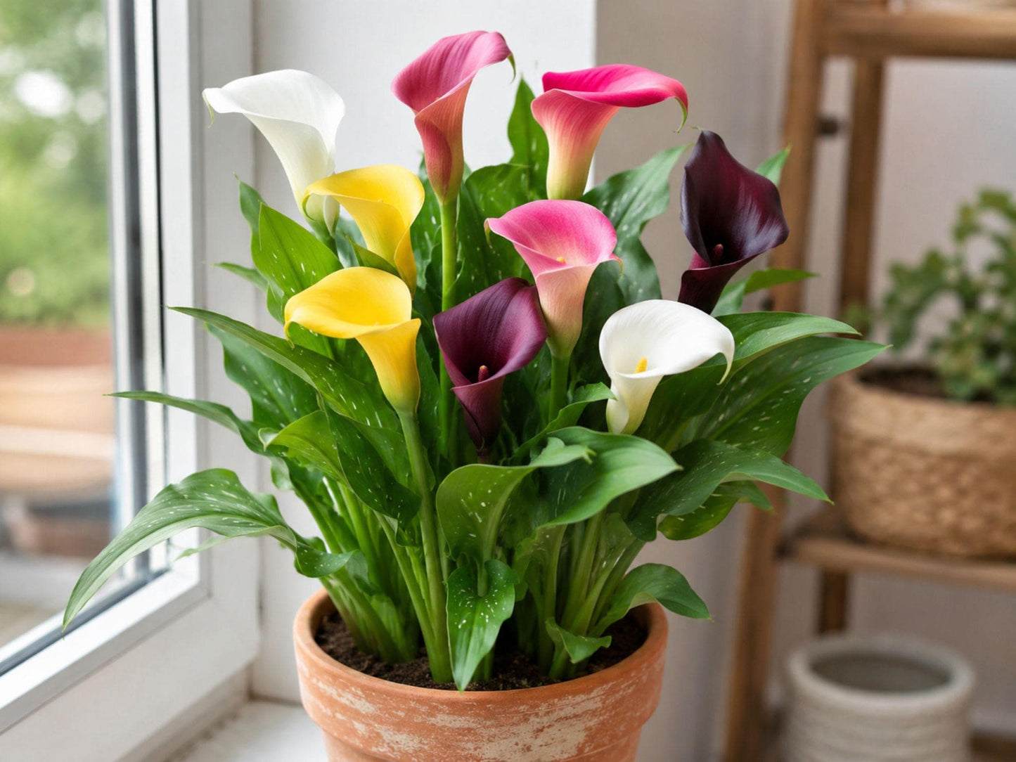 Mixed Color Calla Lily Bulbs - 3 Pack - Zantedeschia aethiopica - Elegant Flowering Perennials for Garden & Containers