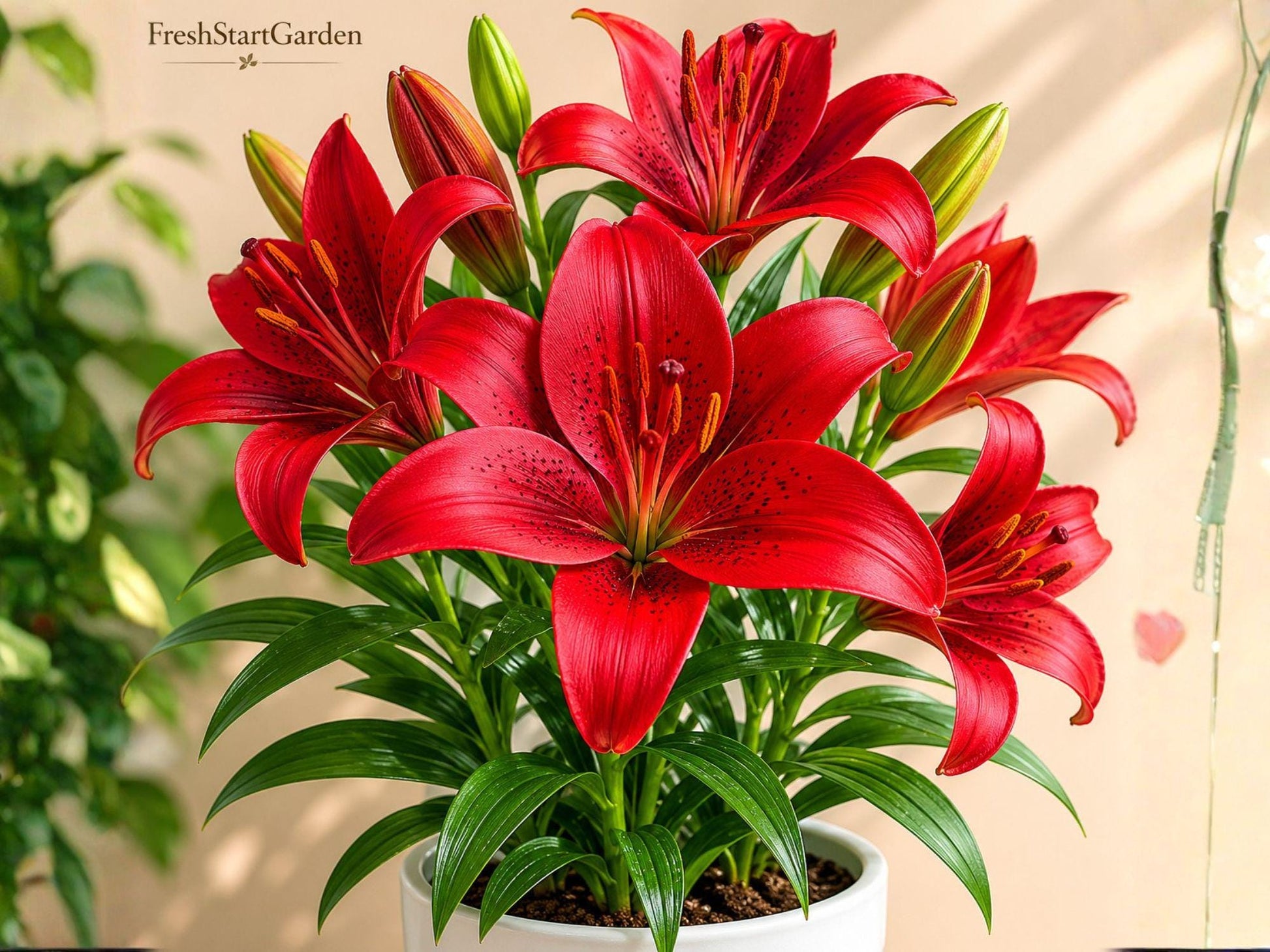 Red Armandale Hybrid Lily Bulbs - 3 Hardy Perennial Lilium - Vibrant Red Garden Flower for Borders & Containers
