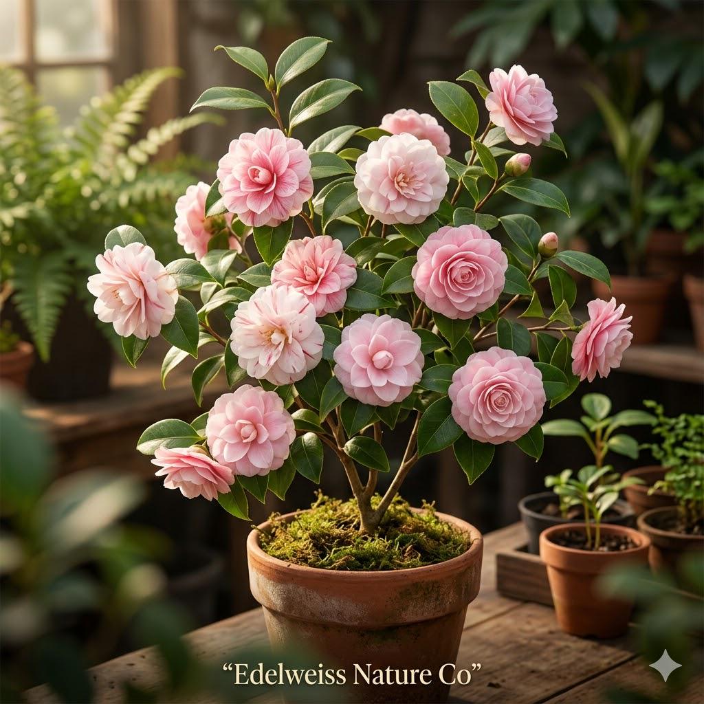 Debutante Camellia Japonica Starter Plant | Evergreen Flowering Shrub | Highly Variable Blooms | Camellia japonica