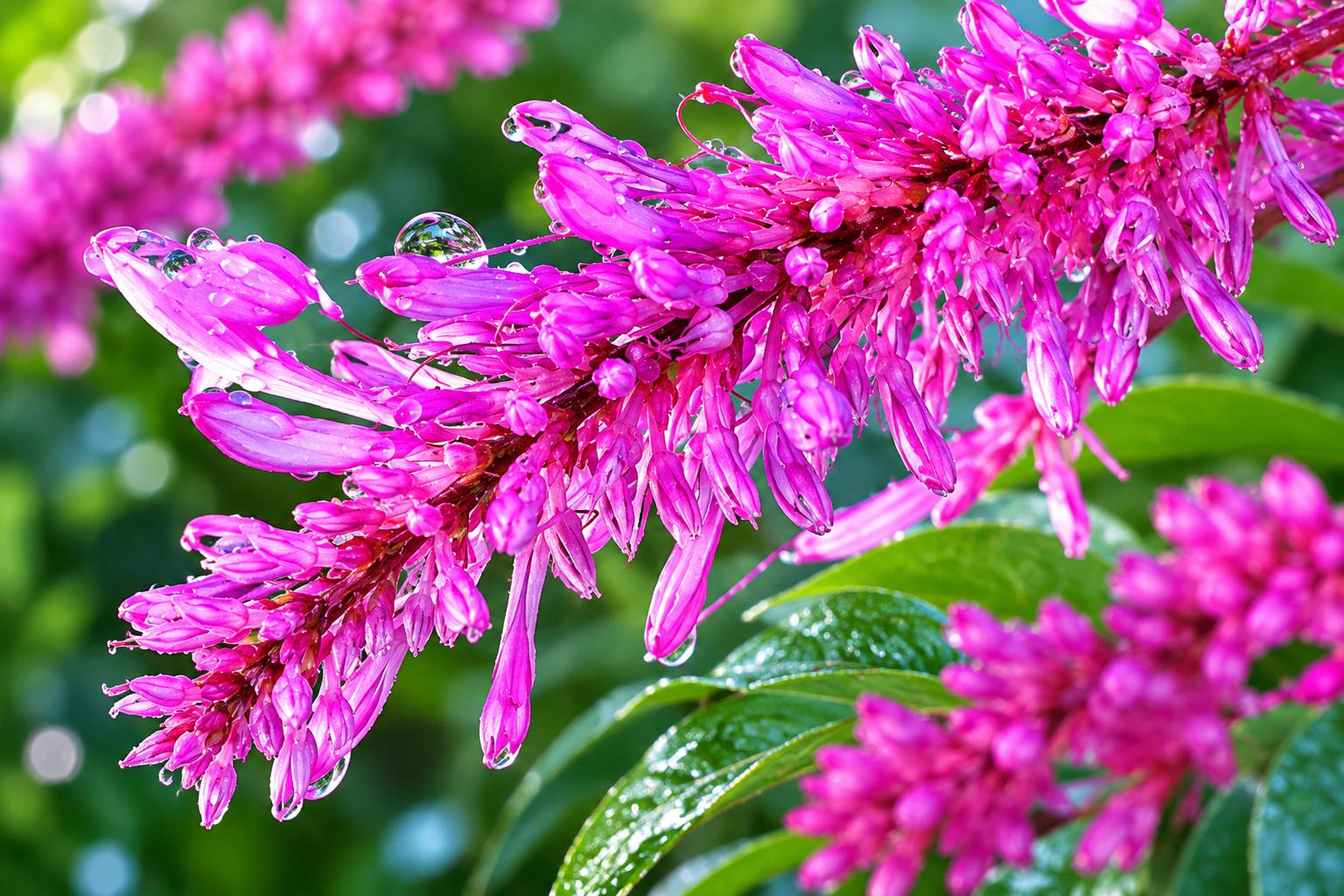Purple Firespike Plant - Semi-Tropical Perennial Shrub - Attracts Butterflies - Odontonema callistachyum