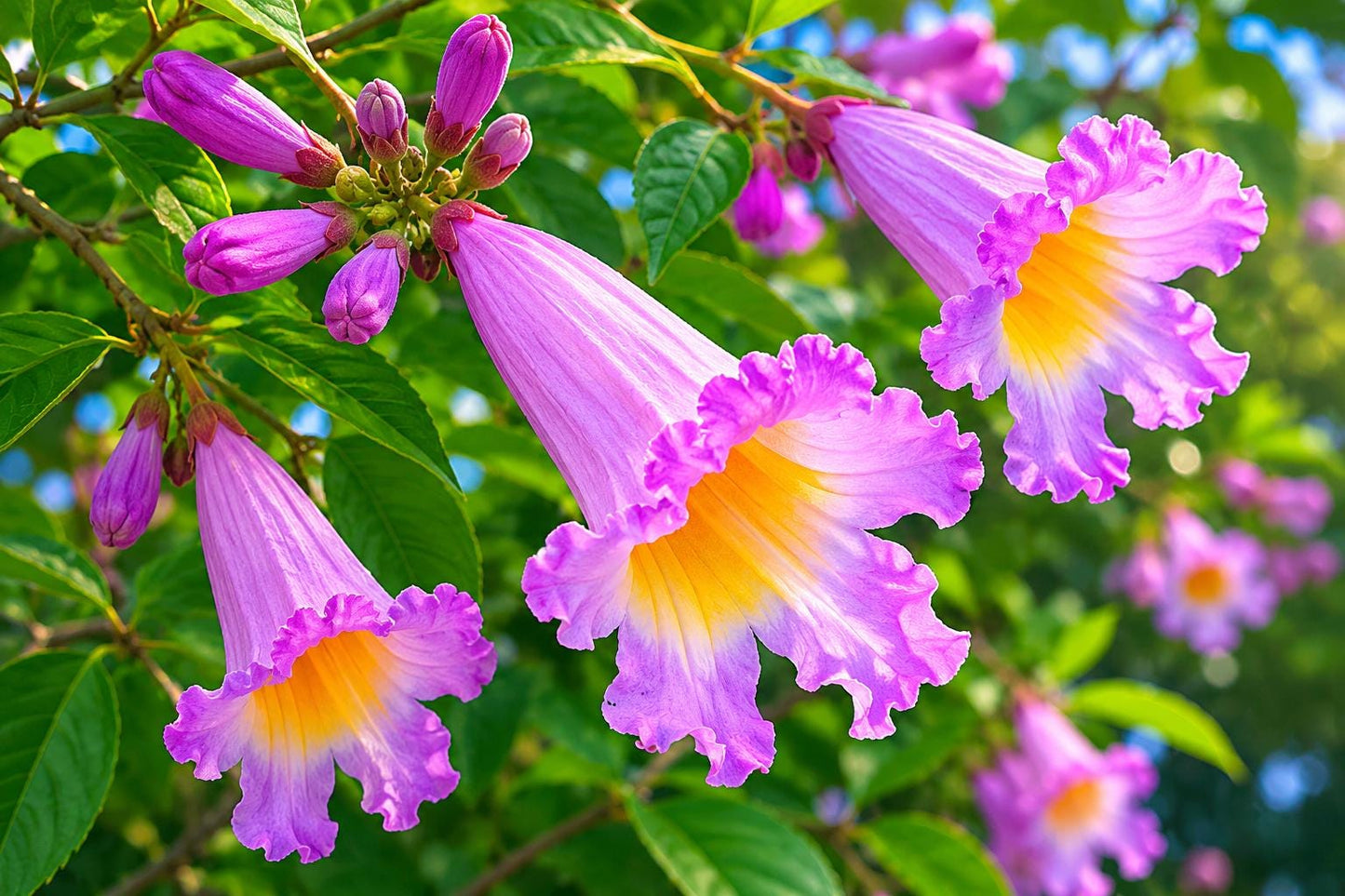 Ipe Pink Trumpet Tree Live Plant - Tabebuia impetiginosa - Tropical Pink Flowering Tree for Gardens