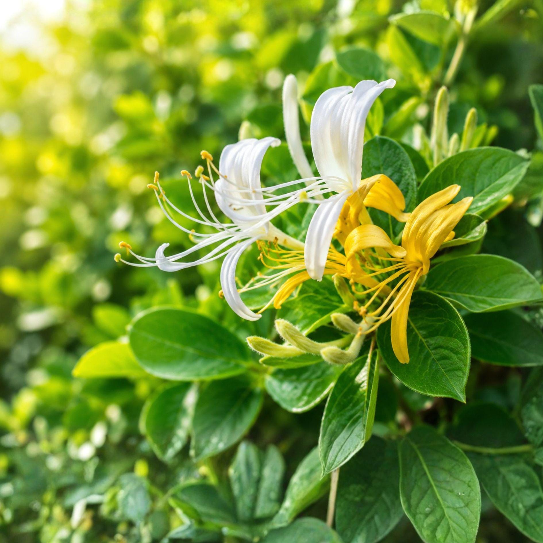 Color Changing Honeysuckle Vine | 1 Foot Live Bare Root | Fragrant Scentsation Honeysuckle (Lonicera spp.)
