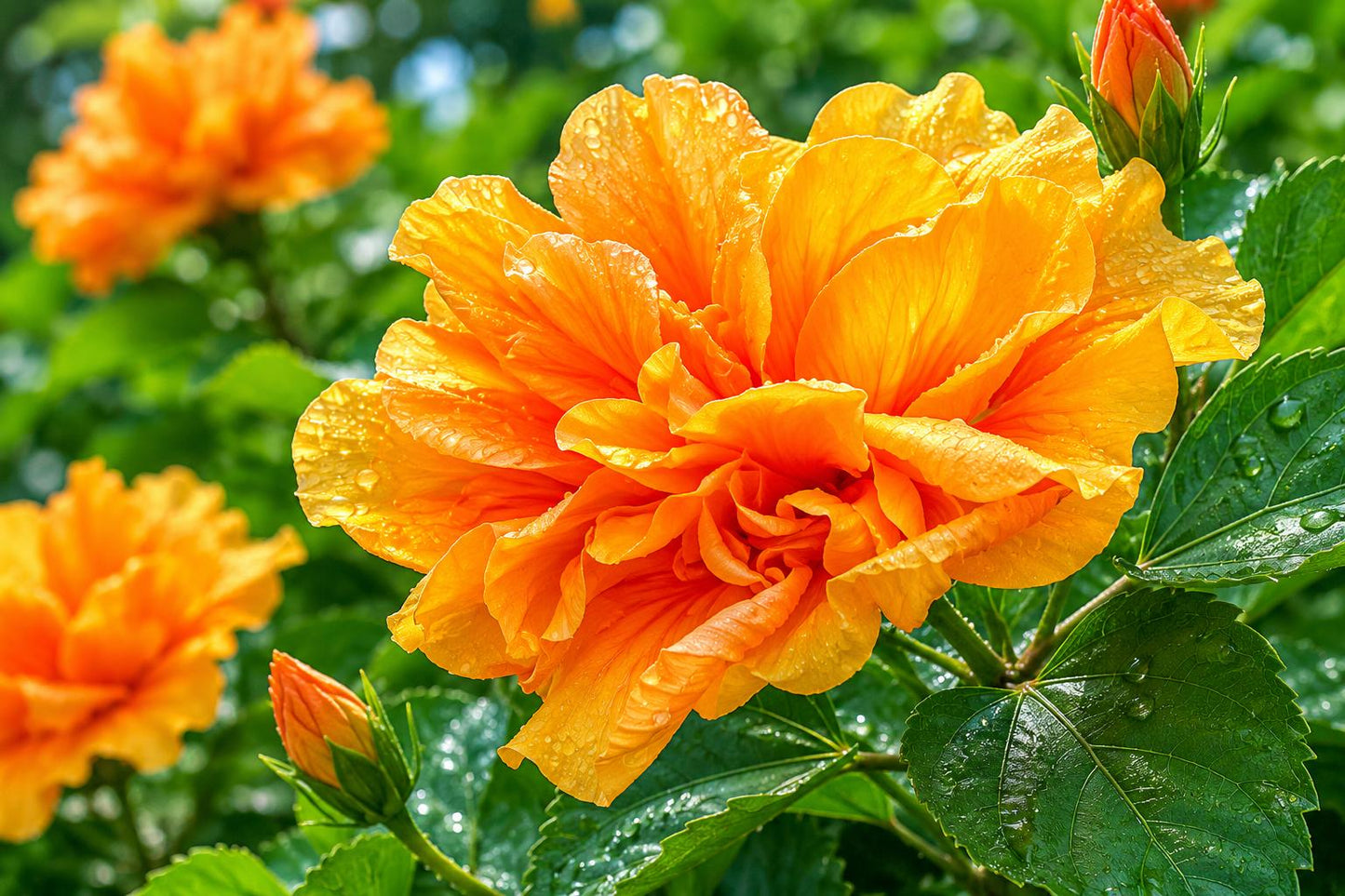 Cajun Hibiscus Plant - Big Double Gold Yellow Blooms - Hibiscus rosa-sinensis - Tropical Exotic Garden Focal Point