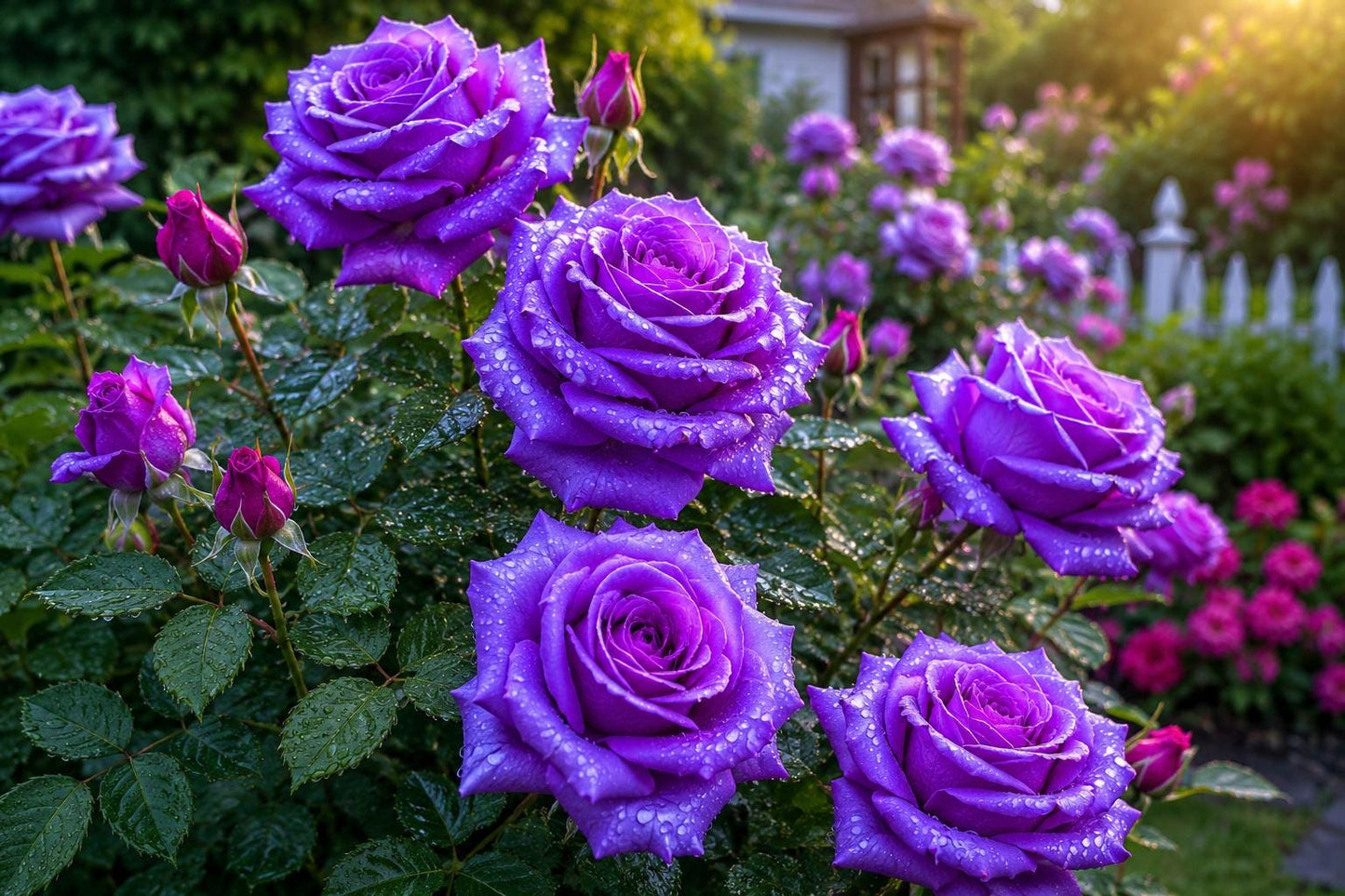 Purple Rose Seeds - 20pcs Easy Germination - Rare Rosa spp. for Home Gardens, Flower Beds, and Containers