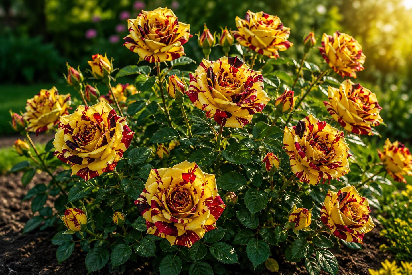 Tea Rose Seeds 20pcs Dragon Tiger Variety Fragrant Blooms Rosa spp. High Quality for Vibrant Garden Color and Scents