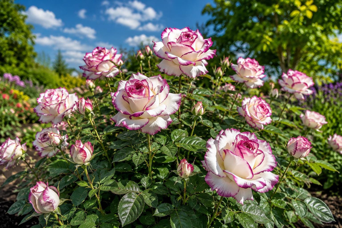 Speckled Purple & White Rose Seeds - 20 Pack - Unique Striped Blooms - Rosa spp. - Easy to Grow for Gardeners