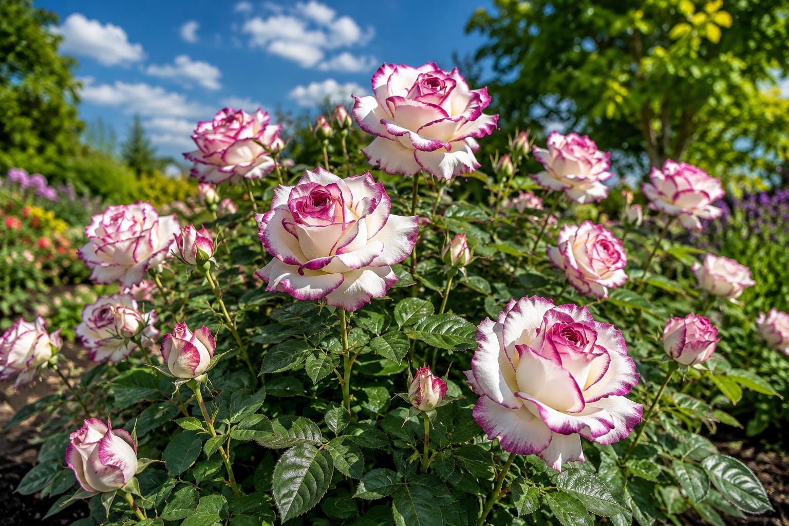 Speckled Purple & White Rose Seeds - 20 Pack - Unique Striped Blooms - Rosa spp. - Easy to Grow for Gardeners