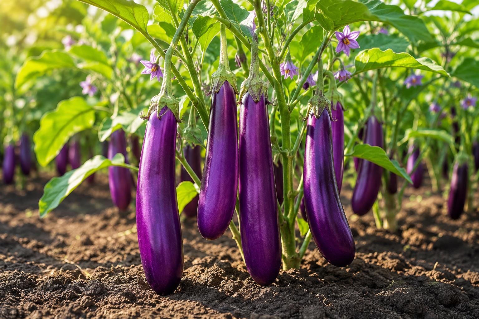 Long Purple Eggplant Seeds - 350pcs Heirloom Non-GMO - Solanum melongena - High Yield Vegetable Seeds for Home Gardening
