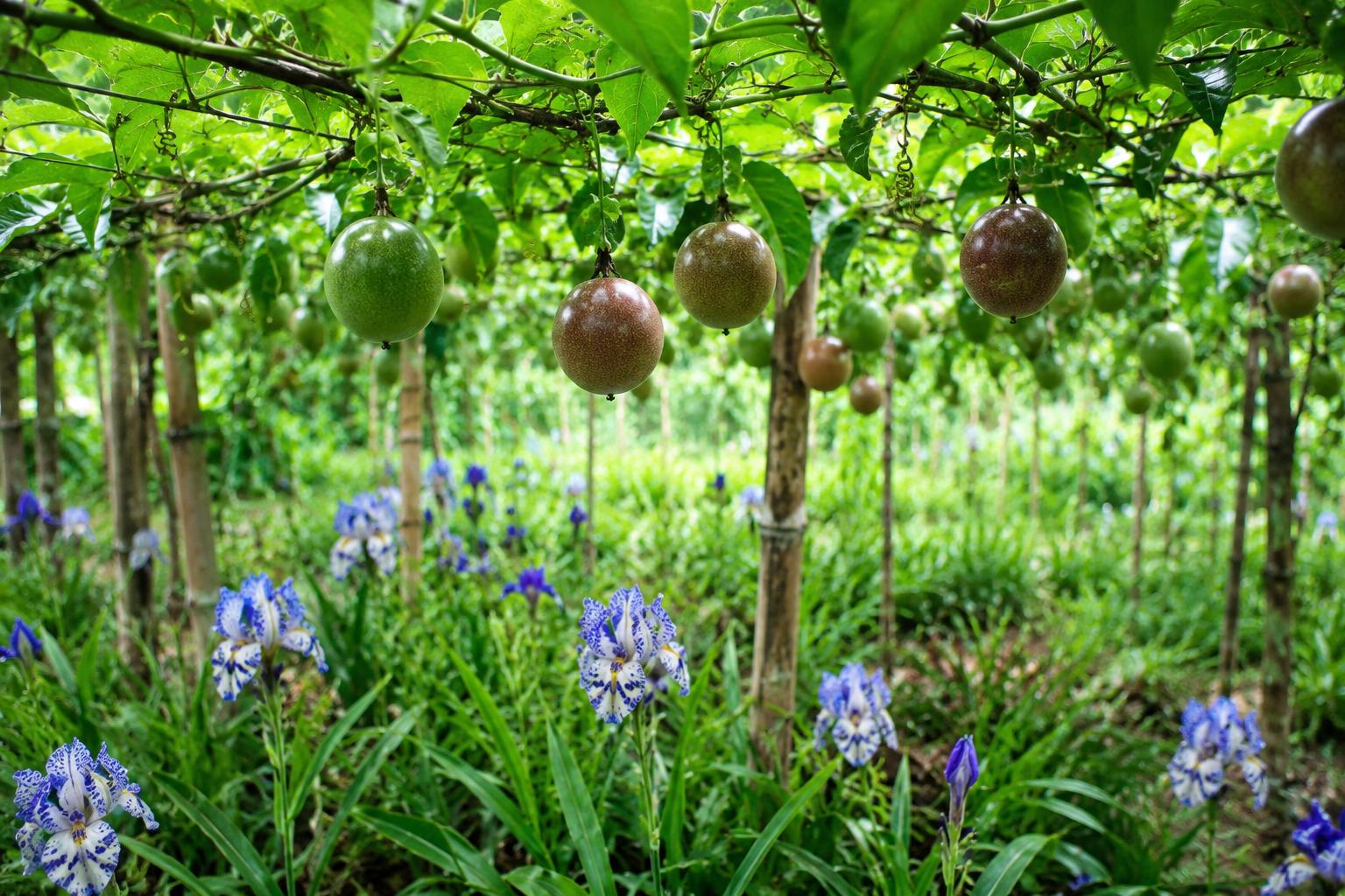 Passion Fruit Seeds 50pcs Purple-Skinned Variety Passiflora edulis for Home Gardens Greenhouses Easy to Grow