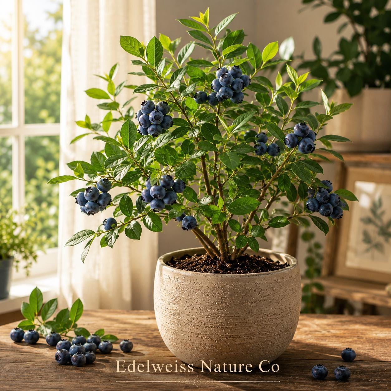 Windsor Blueberry Starter Plant | Live Edible Berry Shrub | Vaccinium corymbosum | Home Garden Fruit Plant