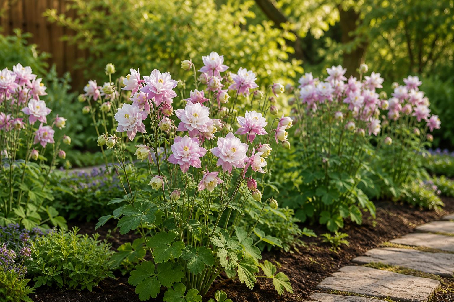1000 Double Pink & White Columbine Seeds - Frilly Heirloom Blooms - Aquilegia Flower Seeds for Cottage Gardens