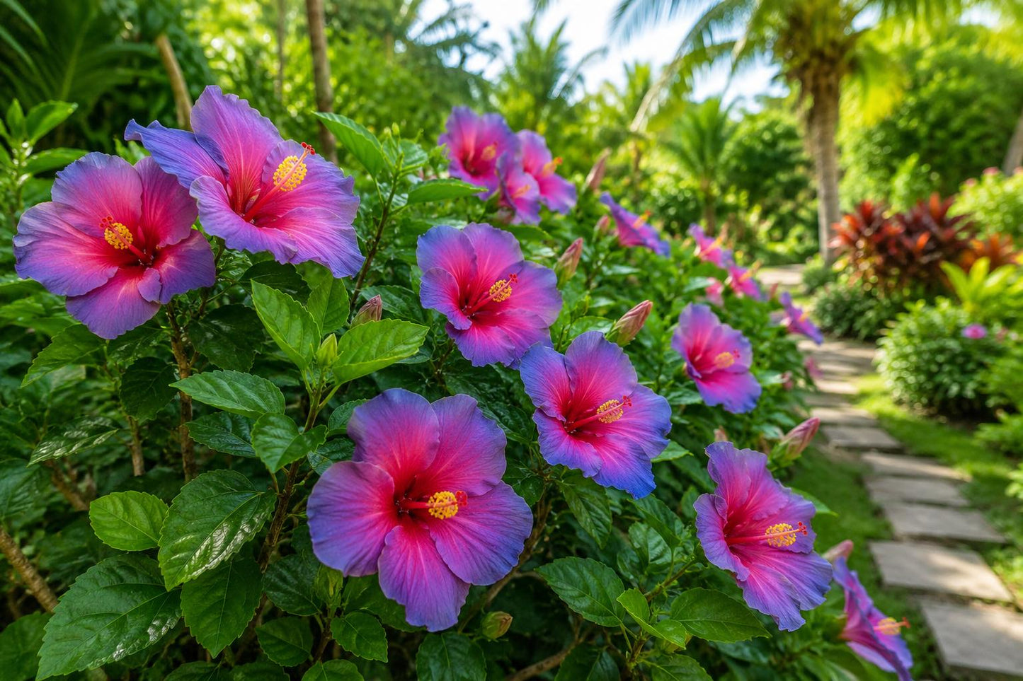 Multicolor Hibiscus Seeds 30pcs - Rare Non-GMO Heirloom - Hibiscus rosa-sinensis - Easy to Grow Garden Flowers