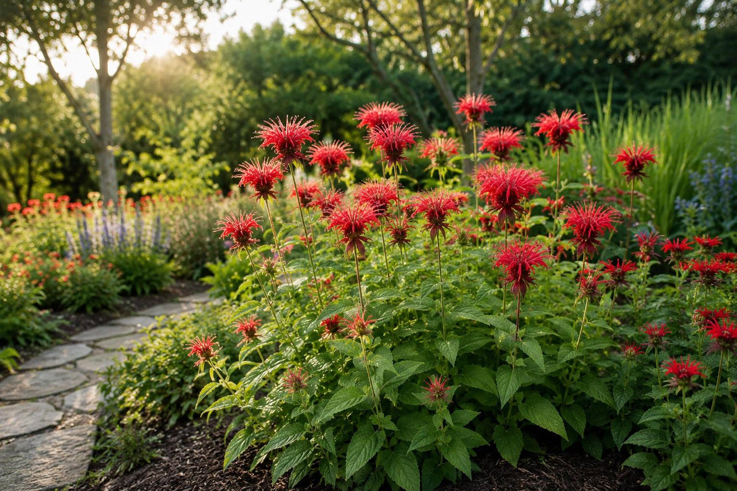 500 Bee Balm Seeds - Bright Red Blooms - Monarda didyma - Pollinator-Friendly, Drought-Tolerant Perennial for Gardens