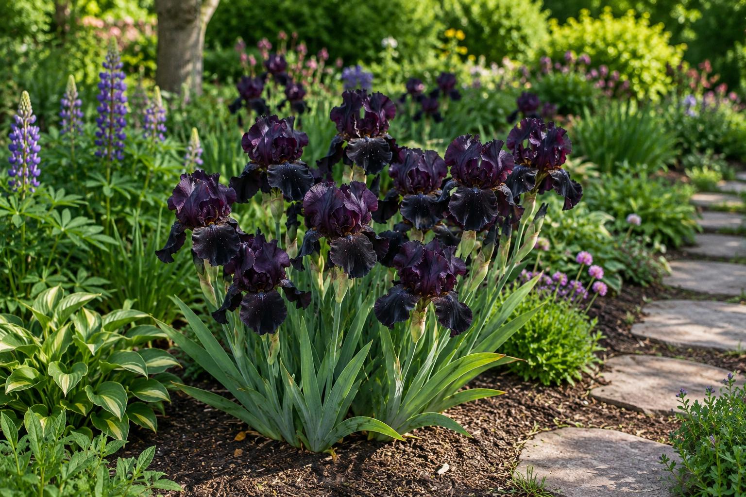 Black Dragon Iris Seeds - 50 Premium Seeds for Planting - Iris germanica - Easy to Grow, Black & Purple Blooms for Home Garden