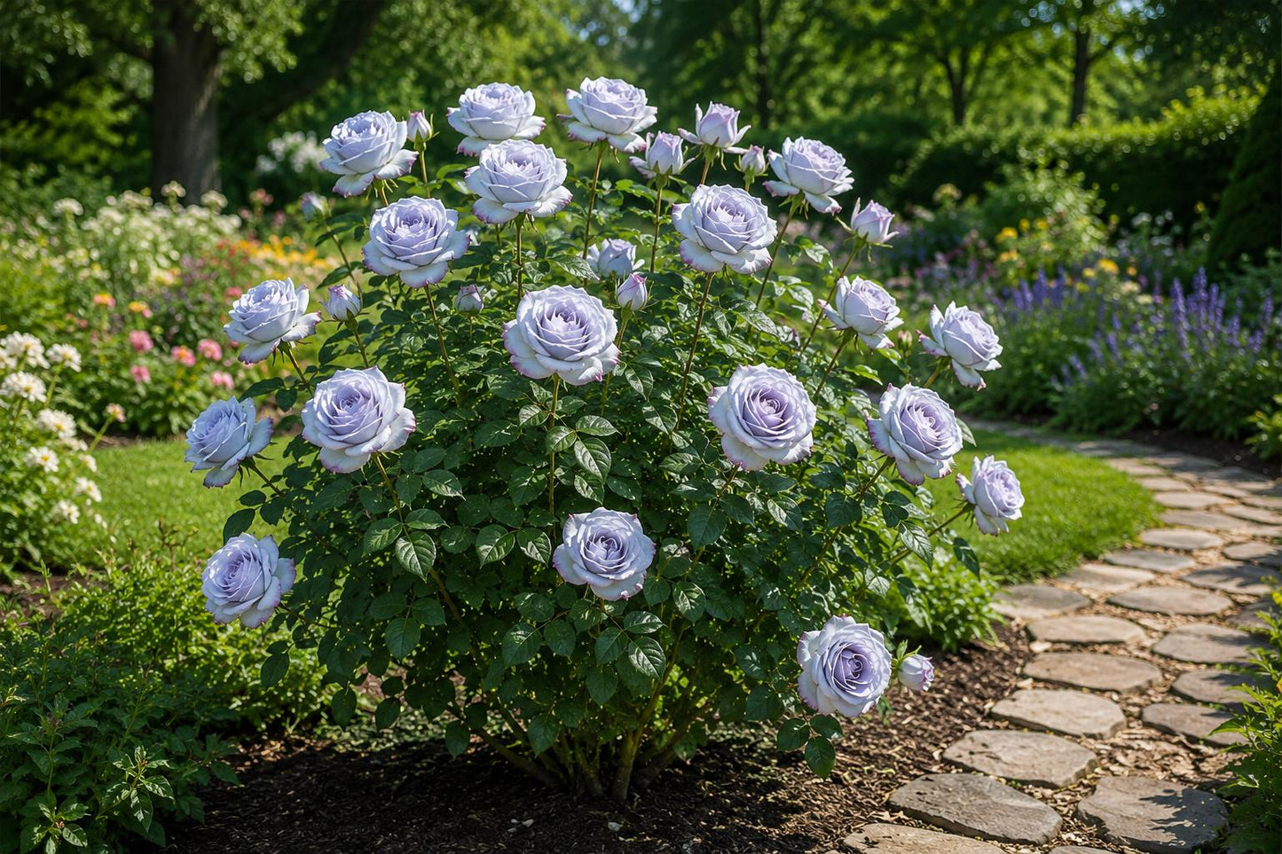 50 Lavender Rose Seeds - Soft Purple Blooms - Rosa 'Lavandula' - Non-GMO, Easy to Grow for Elegant Gardens