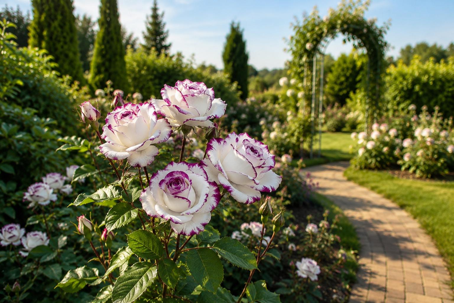 50 Pink Edge Rose Seeds - Elegant Two-Tone Blooms for Outdoor Planting - Rosa spp. Easy to Grow, Attracts Pollinators