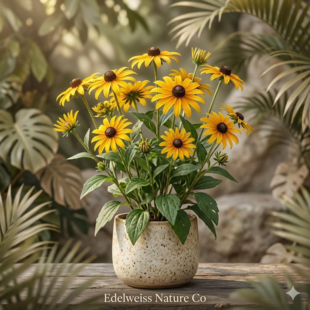Black Eyed Susan Bare Root Plants | 5 Pack Rudbeckia Wildflower Perennial | Yellow Pollinator Garden Flowers