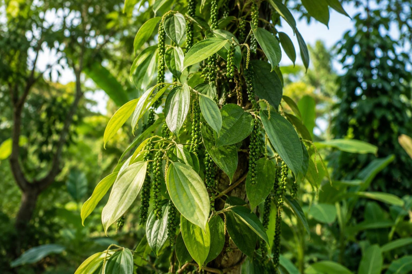 Live Black Pepper Plant - Organic Culinary Herb - Piper nigrum - Easy to Grow Indoor/Outdoor Starter Plant - USA Seller