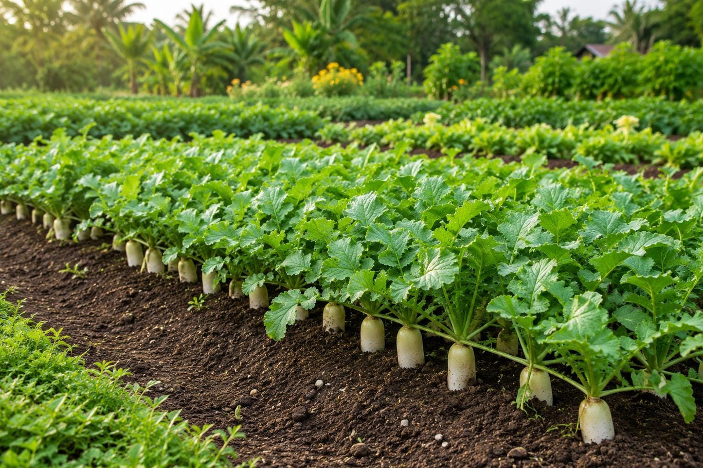 400 Daikon Radish Seeds - White Long Root Vegetable - Raphanus sativus var. longipinnatus - Non-GMO Home Garden Planting