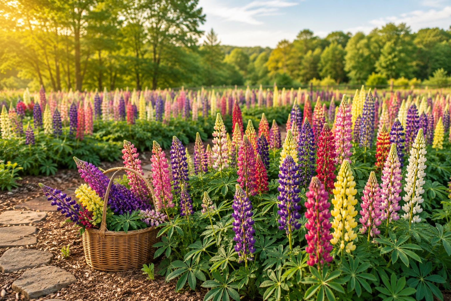 Russell Lupine Seeds - 120 Heirloom Flower Seeds - Colorful Tall Spikes - Lupinus polyphyllus - Easy Grow Garden Flowers