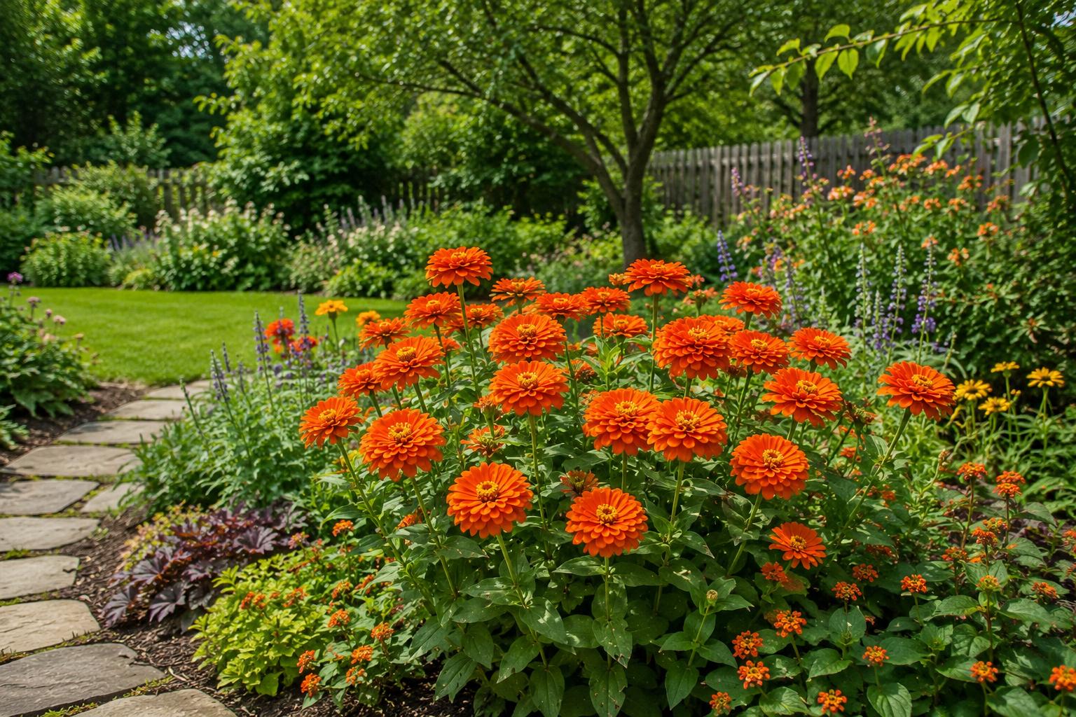 100 Orange Zinnia Seeds for Planting - Heirloom Zinnia elegans - Bright Garden Flowers - Non-GMO, Easy to Grow