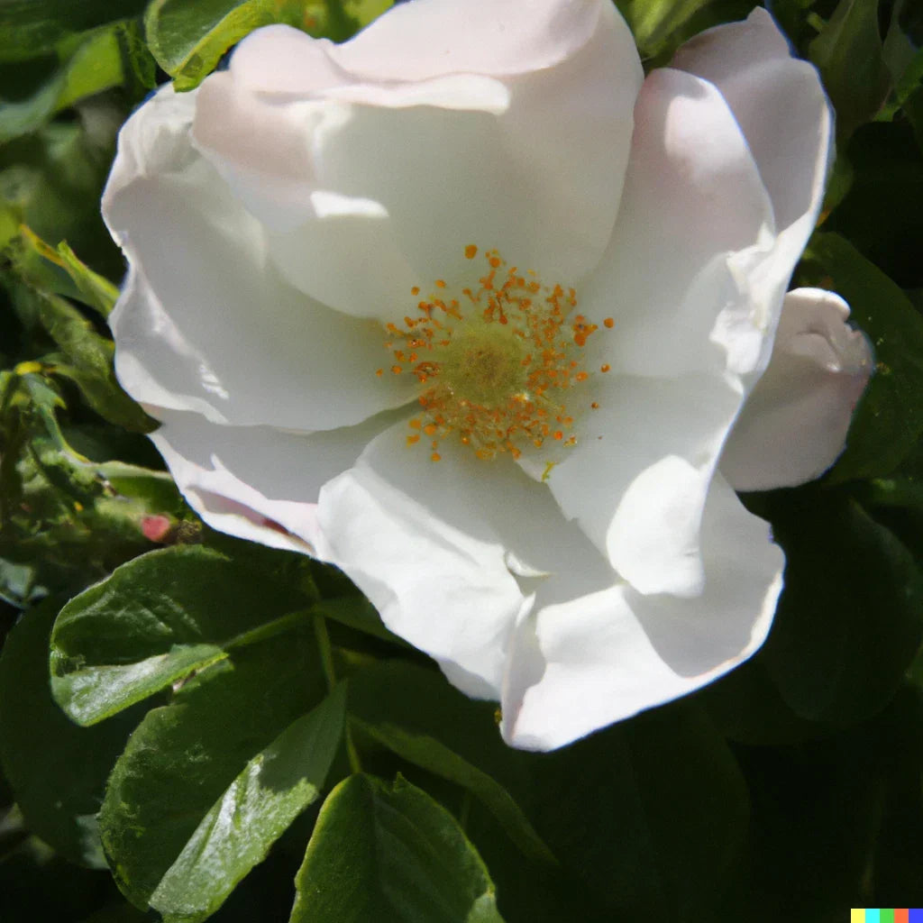 White Rose Bush Seeds - 30+ Rosa Rugosa alba - Fragrant Flowering Shrub for Garden, Attracts Pollinators, Easy to Grow