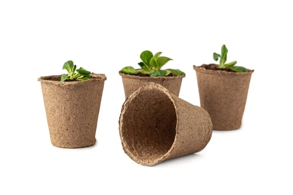 3 Inch Starter Pots 20 Pack Biodegradable Planting Containers for Herbs, Trees, Vegetables - Eco-Friendly Planters