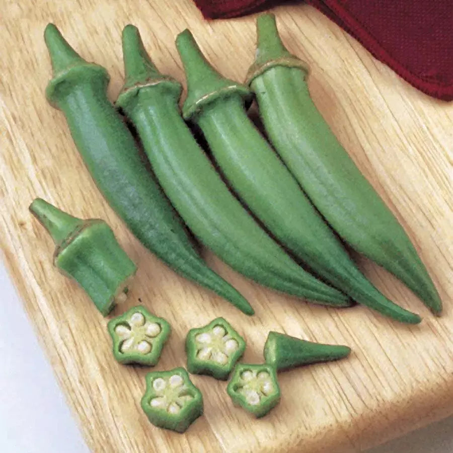 Clemson Spineless Okra Seeds - 50+ Non-GMO Heirloom - Abelmoschus esculentus - Organic Vegetable Gardening Supplies