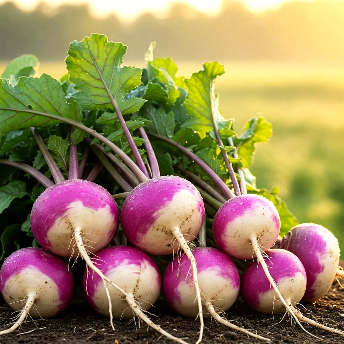 Turnip Seeds - 400+ Non-GMO Heirloom Purple Top White - Brassica rapa - Spring Planting - USA