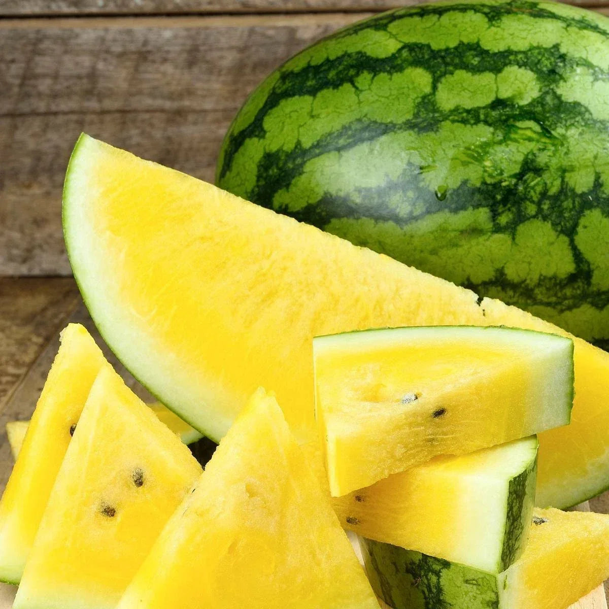Yellow Crimson Watermelon Seeds | Heirloom Tropical Fruit | Citrullus lanatus | High Germination | 25 Seeds Packet