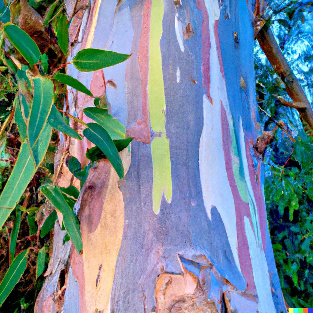 Rainbow Eucalyptus Seeds - 40 Count - Eucalyptus deglupta - Multicolored Bark - Fast Growing Tree for Tropical Gardens