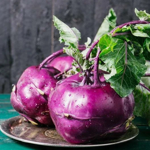 Purple Vienna Kohlrabi Seeds - 1000 Non-GMO Heirloom Seeds - Brassica oleracea - Perfect for Home Gardening and Culinary Use