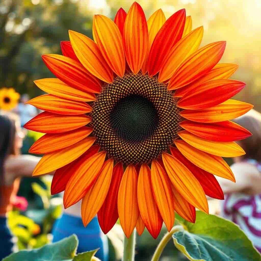 Hybrid Orange Sunflower Seeds - 20 Pack, Vibrant Blooms, Helianthus annuus - Non-GMO, Easy to Grow, Attracts Pollinators