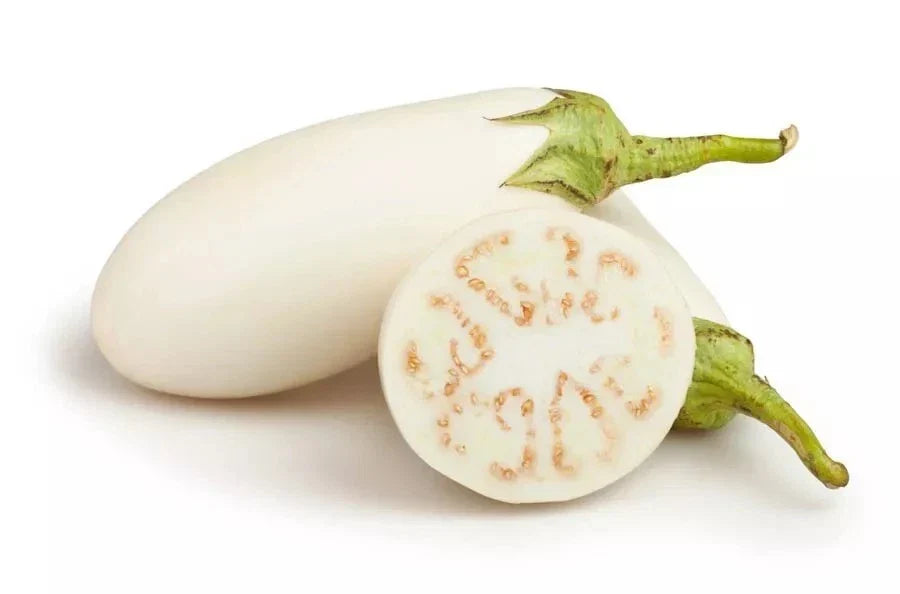 Casper White Eggplant Seeds - 50+ Heirloom Organic Non-GMO - Solanum melongena - Rare Vegetable Variety for Garden