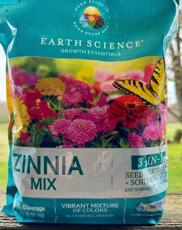 Zinnia Seeds Mix - 2 Pounds - Colorful Blend with Fertilizer & Soil Improvers - Zinnia elegans for Vibrant Gardens