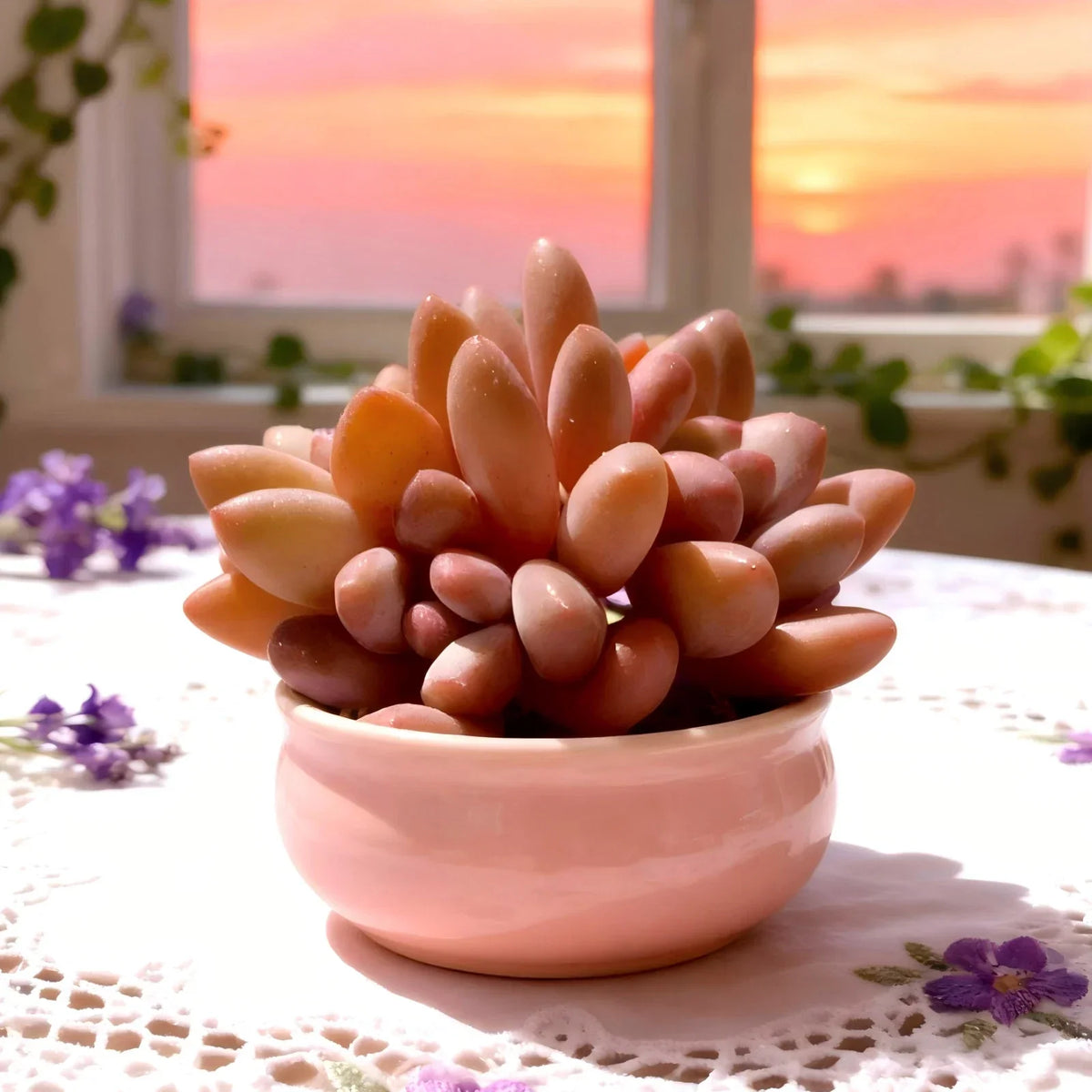 Bare Root Live Plant xPachyveria ‘Elaine’ Rare Hybrid Succulent | Easy Care Indoor Decor | Pachyphytum x Echeveria