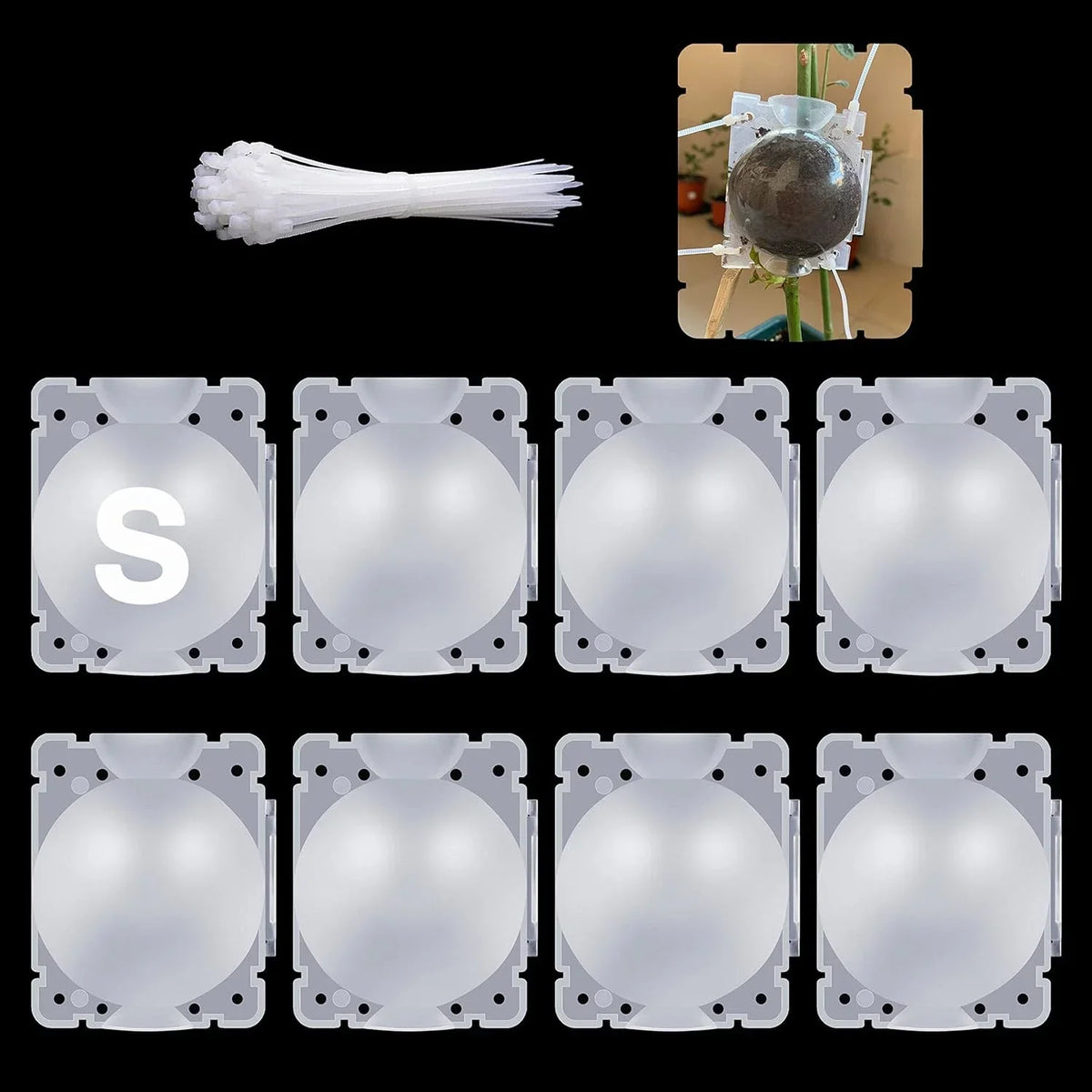 Air Layering Pods - 8 Pcs Small Transparent Plant Propagation Balls for Root Growth - Ideal for Gardening