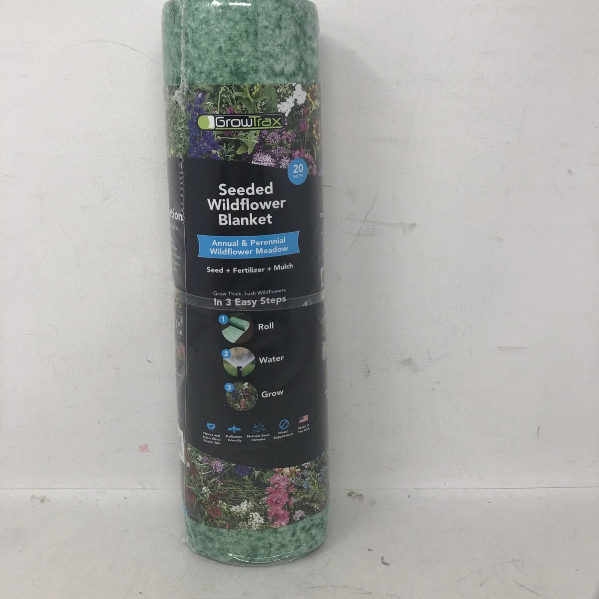 Wildflower Blanket 20 sq. ft. - Annual & Perennial Seed Mix - Eco-Friendly Garden Habitat for Pollinators - Various Species